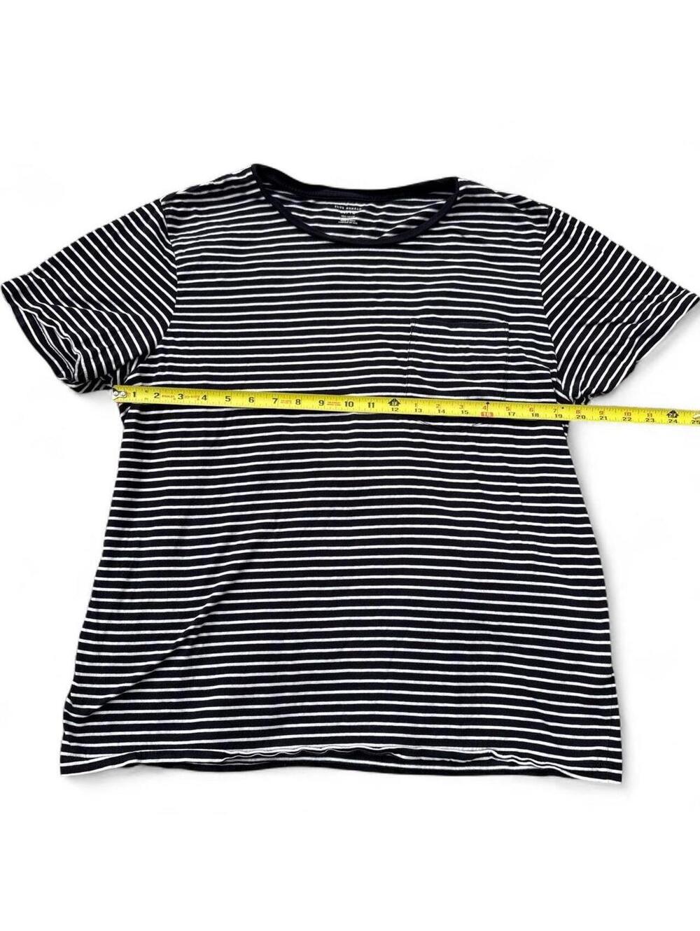 Black and white striped cotton tshirt club Monaco xl